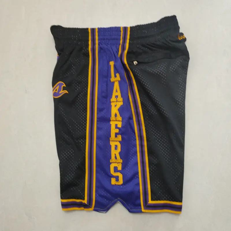 Pantalón Corto de Bolsillo Los Angeles Lakers Negro Retro