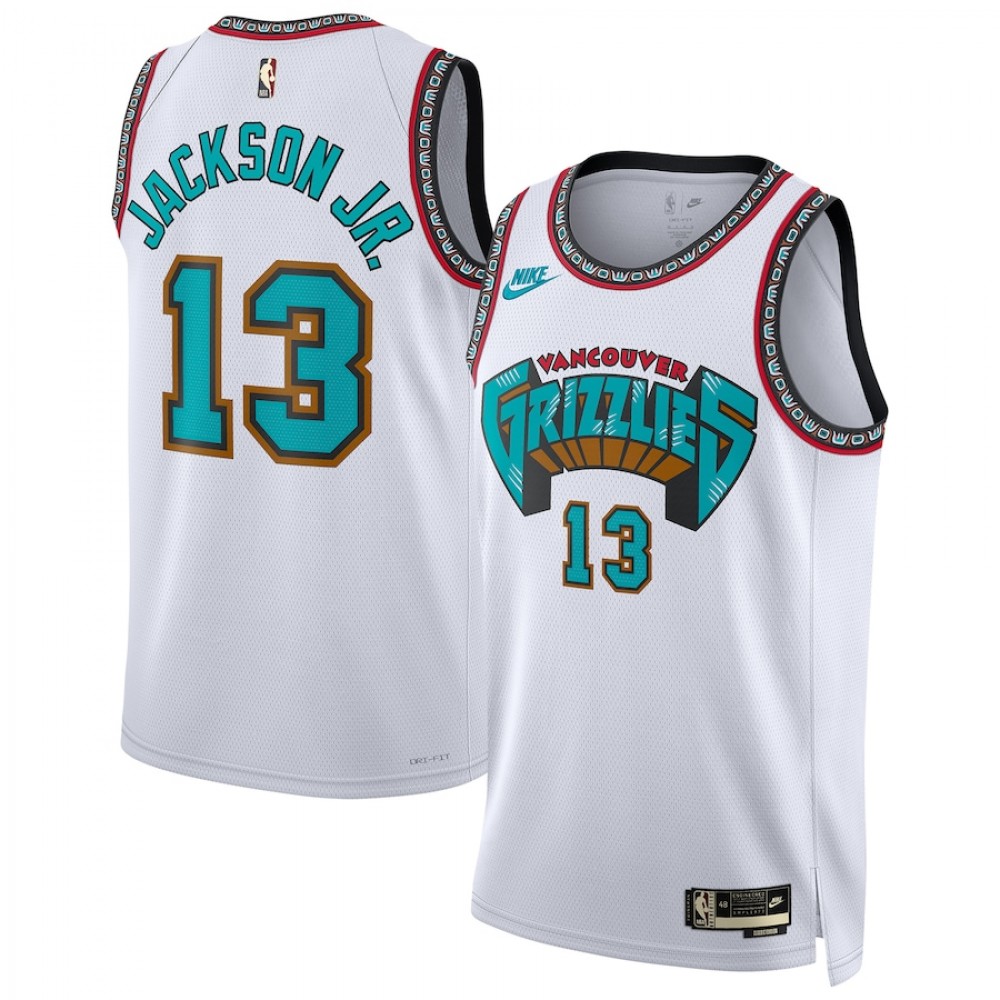 Camiseta Jaren Jackson Jr. #13 Memphis Grizzlies 2025 Blanco