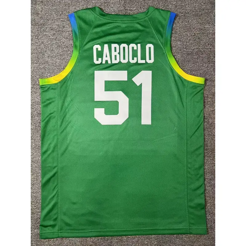 Camiseta Bruno Caboclo #51 Brasil 2024 Edición Olímpica París Verde Camiseta Bruno Caboclo #51 Brasil 2024 Edición Olímpica París Verde
