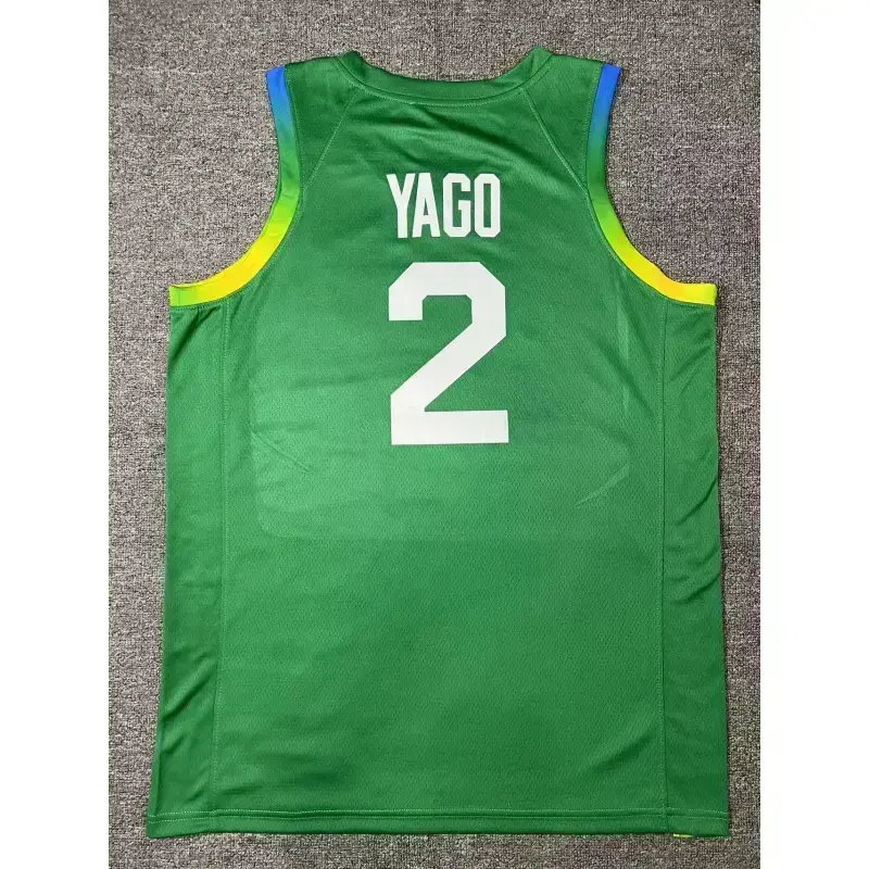 Camiseta Yago Santos #2 Brasil 2024 Edición Olímpica París Verde Camiseta Yago Santos #2 Brasil 2024 Edición Olímpica París Verde
