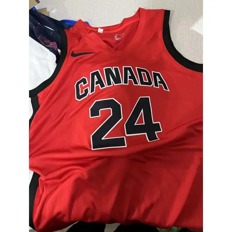 Camiseta Dillon Brooks #24 Canada 2024 Edición Olímpica París Rojo