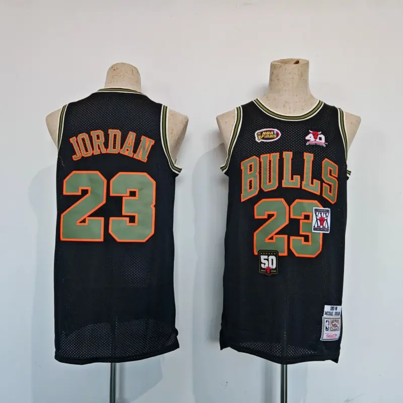 Camiseta Michael Jordan #23 Chicago Bulls Flight Edition Negro