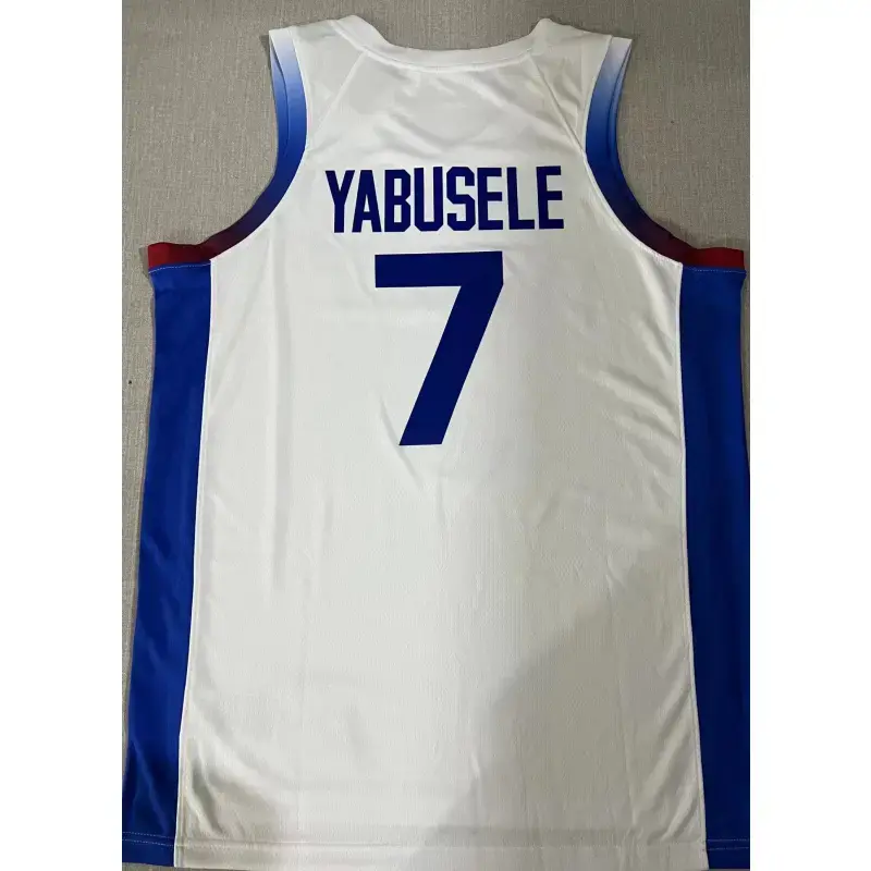 Camiseta Victor Guerschon Yabusele #7 France 2024 Edición Olímpica París Blanco Camiseta Victor Guerschon Yabusele #7 France 2024 Edición Olímpica París Blanco