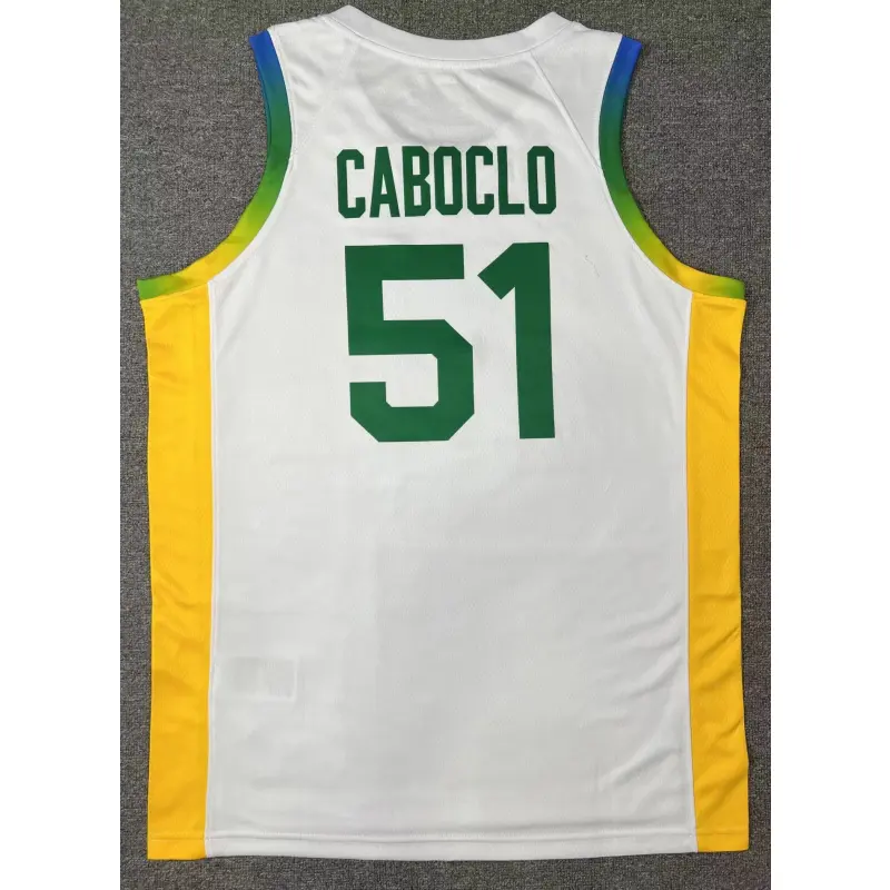 Camiseta Bruno Caboclo #51 Brasil 2024 Edición Olímpica París Blanco Camiseta Bruno Caboclo #51 Brasil 2024 Edición Olímpica París Blanco