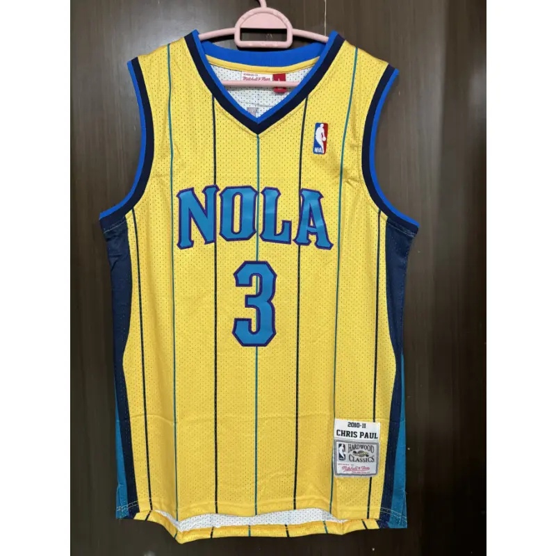 Camiseta Chris Paul #3 Charlotte Hornets Amarillo Classic Edition