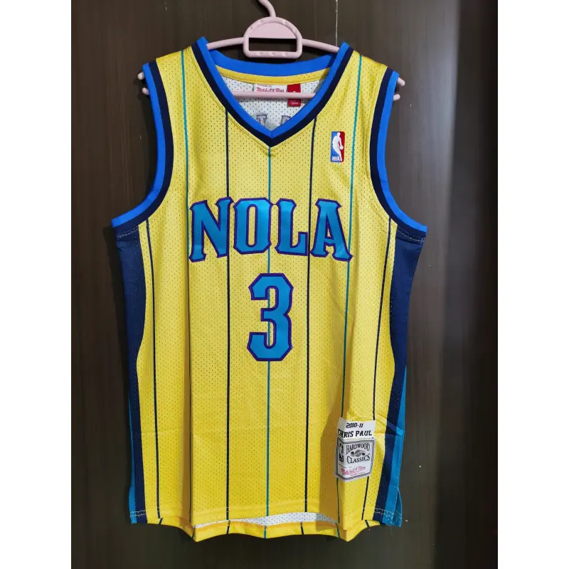 Camiseta Chris Paul #3 Charlotte Hornets Amarillo Classic Edition