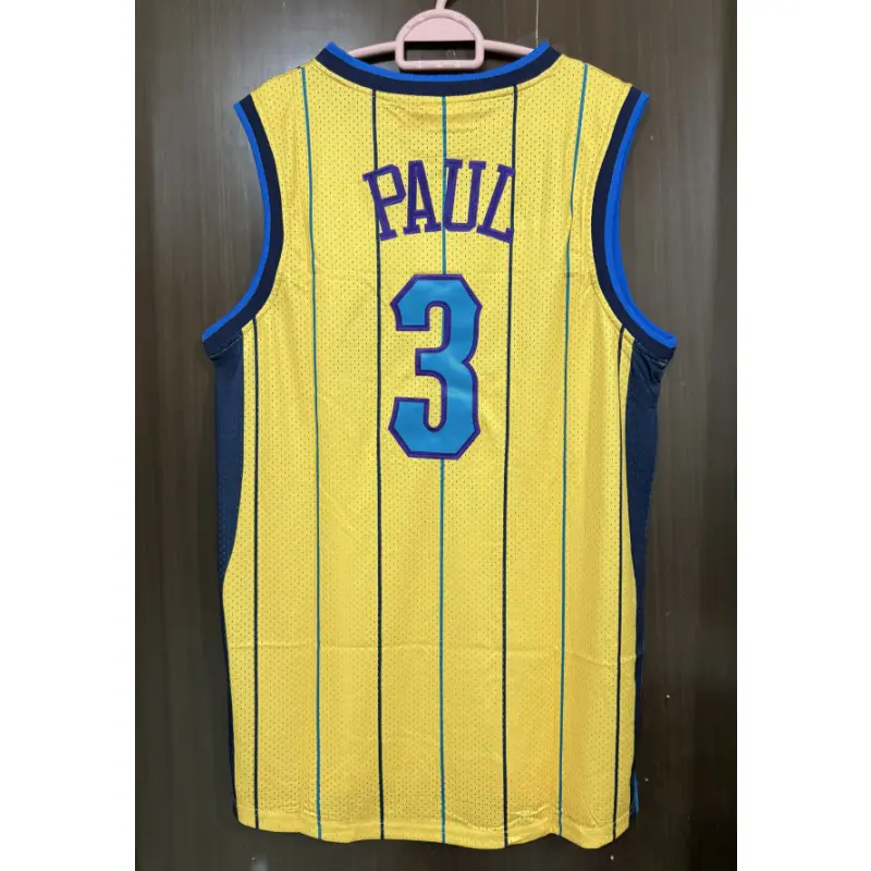 Camiseta Chris Paul #3 Charlotte Hornets Amarillo Classic Edition