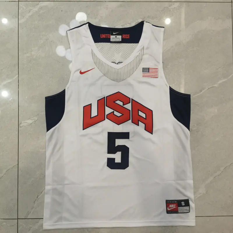 Camiseta Kevin Durant #5 Dream Team Blanco Camiseta Kevin Durant #5 Dream Team Blanco