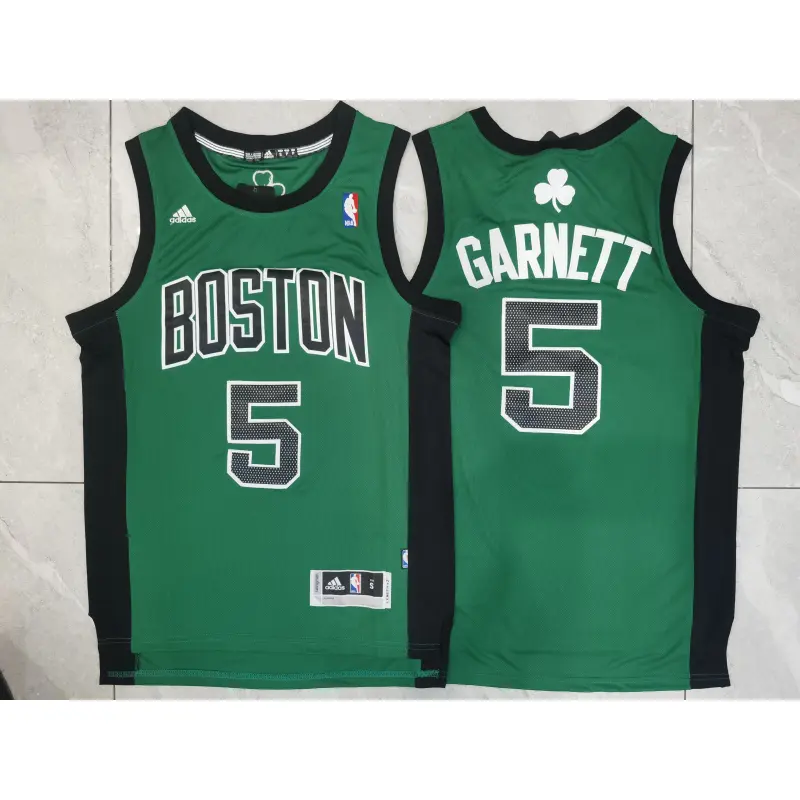 Camiseta Kevin Garnett #5 Boston Celtics Negro/Verde Camiseta Kevin Garnett #5 Boston Celtics Negro/Verde