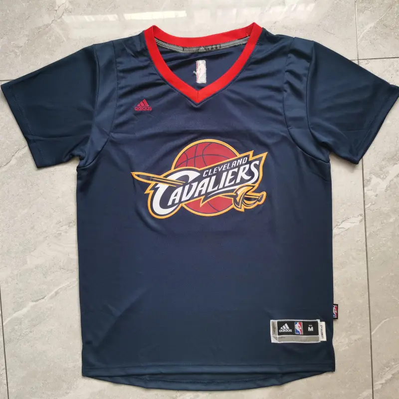 Camiseta LeBron James #23 Cleveland Cavaliers Azul Oscuro