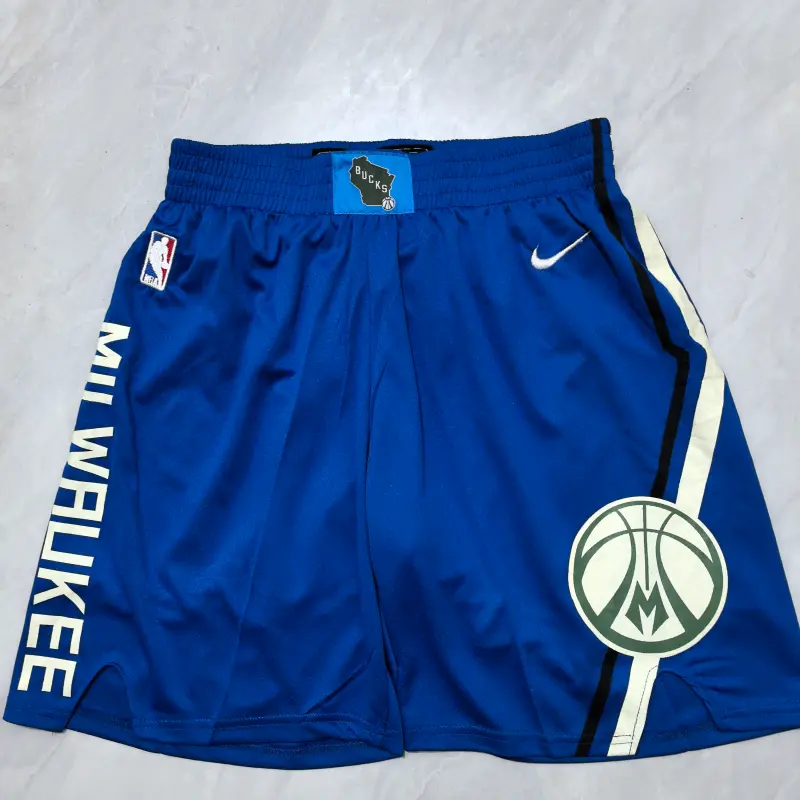 Pantalón Corto Milwaukee Bucks 2025 Azul City Edition