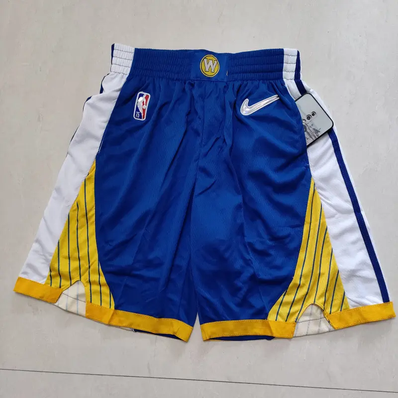 Pantalón Corto De Bolsillo Golden State Warriors  Azul Edición 75 Aniversario