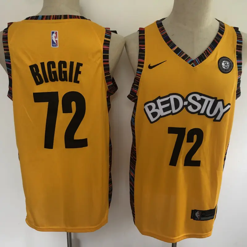 Camiseta Biggie #72 Brooklyn Nets Amarillo Music Edition