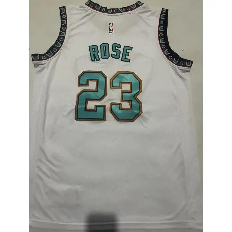 Camiseta Derrick Rose #23 Memphis Grizzlies Blanco 
