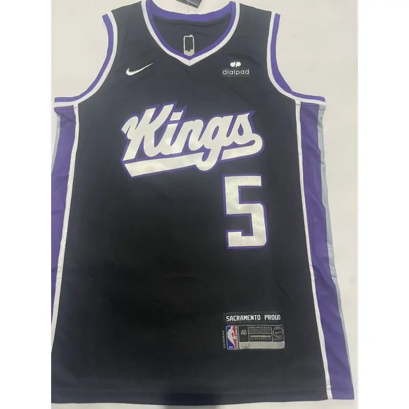 Camiseta De’Aaron Fox #5 Sacramento Kings Negro