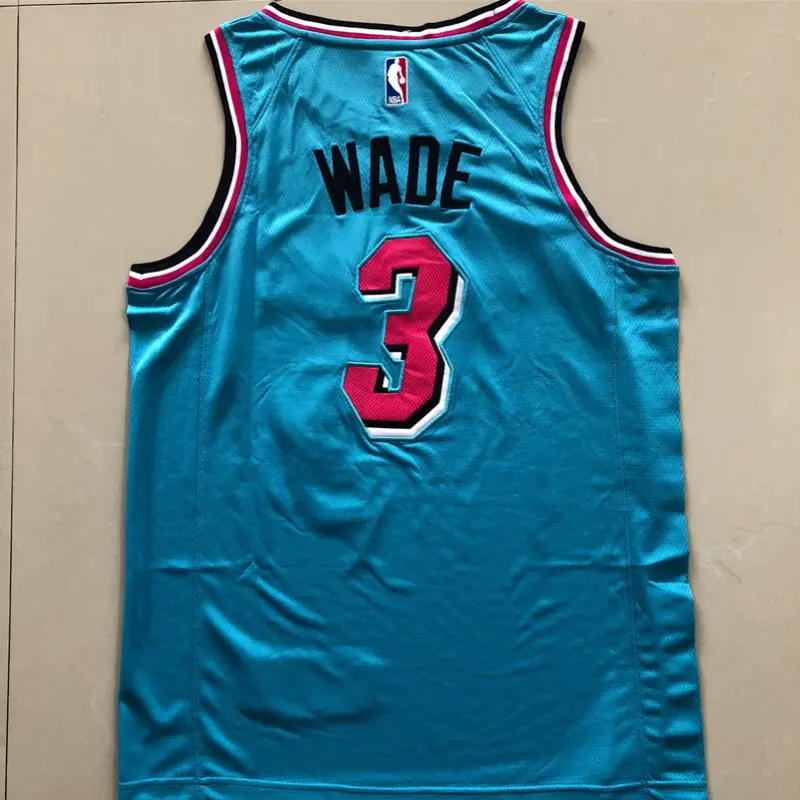 Camiseta Dwyane Wade #3 Miami Heat Azul City Edition Camiseta Dwyane Wade #3 Miami Heat Azul City Edition