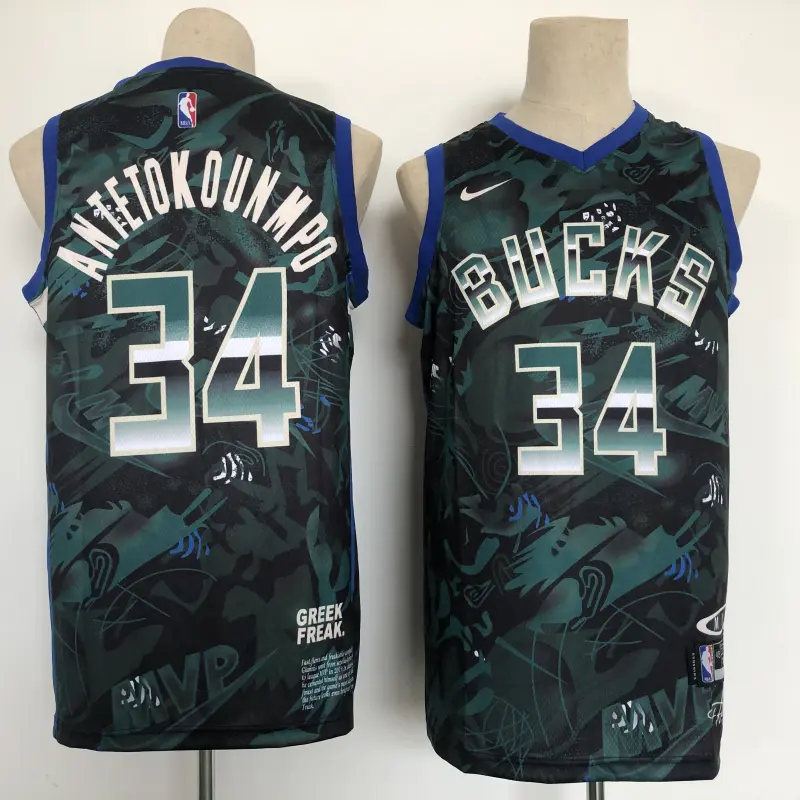 Camiseta Giannis Antetokounmpo #34 Milwaukee Bucks MVP Edition Verde