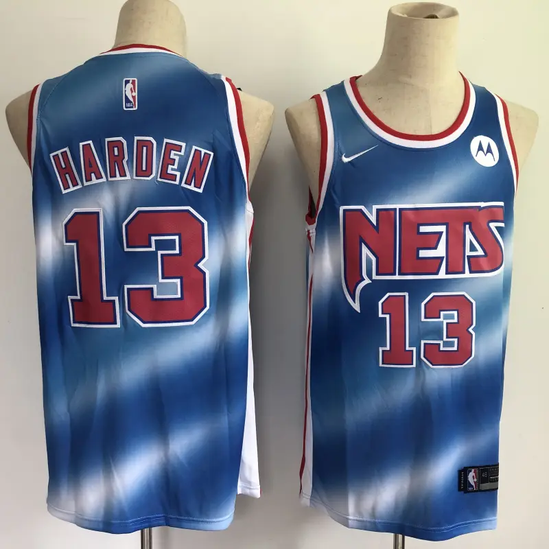 Camiseta Brooklyn Nets  James Harden #13 Azul/Blanco Camiseta Brooklyn Nets  James Harden #13 Azul/Blanco