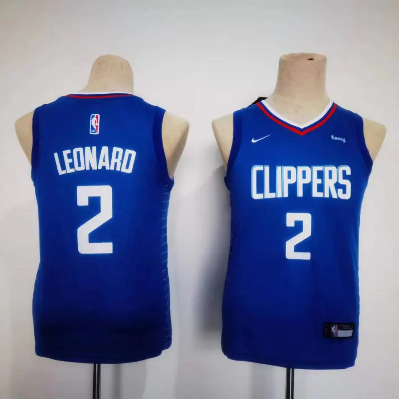 Camiseta Kawhi Leonard #2 Los Angeles Clippers Azul Niño