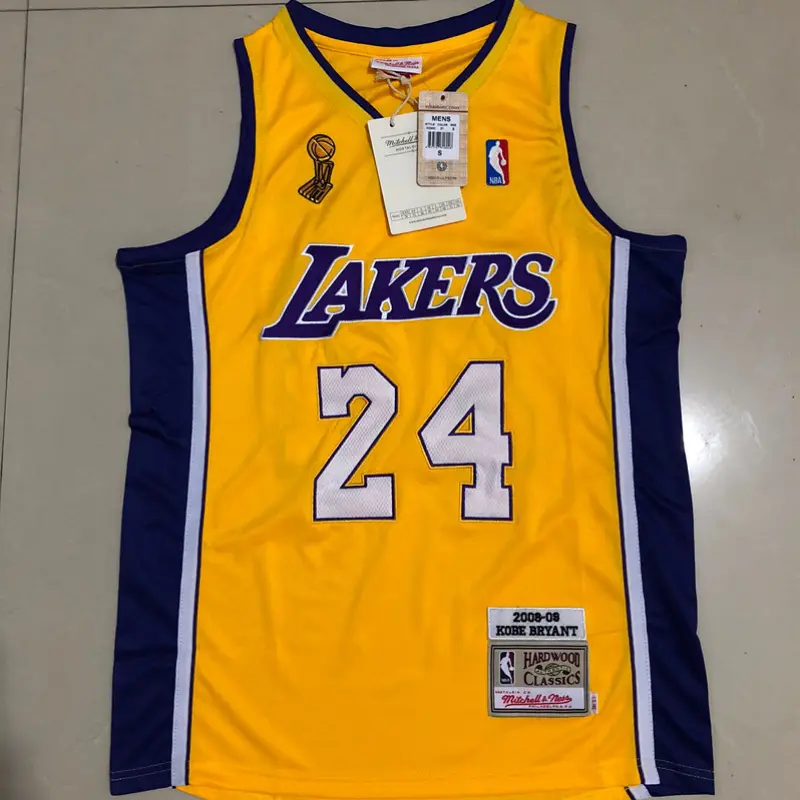 Camiseta Kobe Bryant #24 Los Angeles Lakers 2008/09 Amarillo Champion