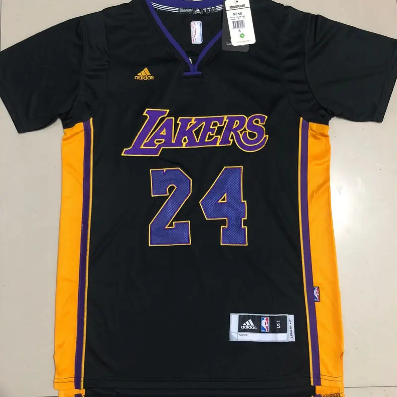 Camiseta Kobe Bryant #24 Los Angeles Lakers Mamba Negro