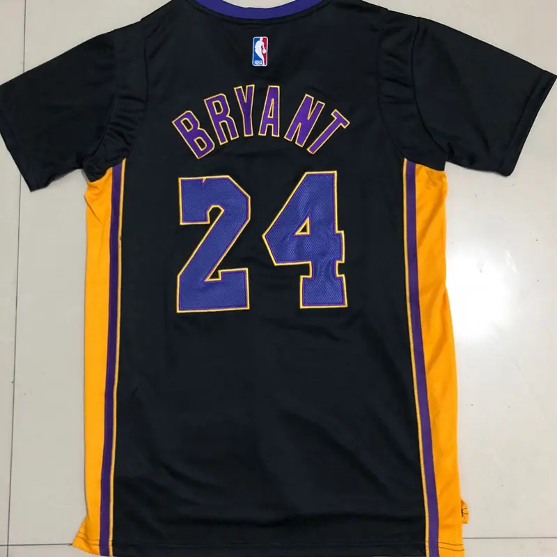 Camiseta Kobe Bryant #24 Los Angeles Lakers Mamba Negro