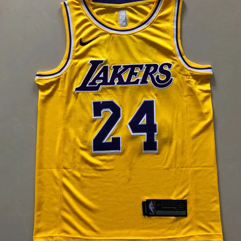 Camiseta Kobe Bryant #24 Los Angeles Lakers Retro Amarillo
