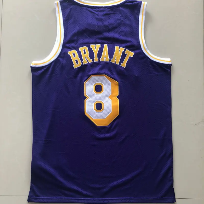 Camiseta Kobe Bryant #8 Los Angeles Lakers 1998 Retro Bordado Morado Mitchellness