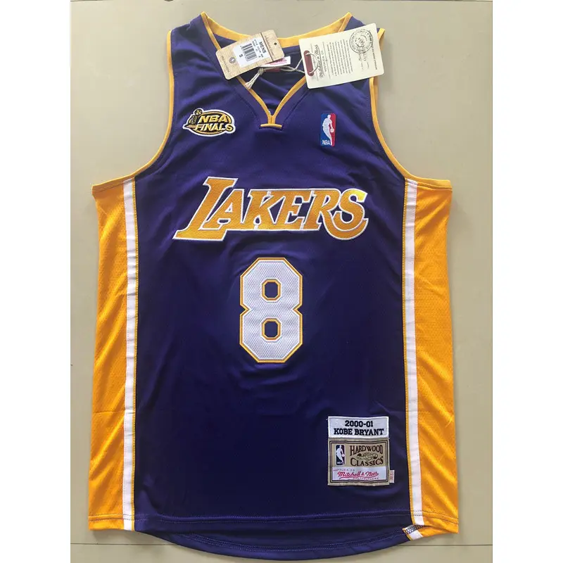 Camiseta Kobe Bryant #8 Los Angeles Lakers 2000/01 Edición Conmemorativa de Campeones Morado
