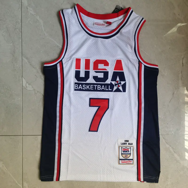 Camiseta Larry Bird #7 USA 1992 Blanco Classic Dream Team
