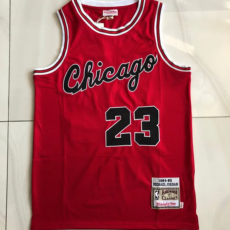 Camiseta Michael Jordan #23 Chicago Bulls 1984/85 Rojo Mitchellness
