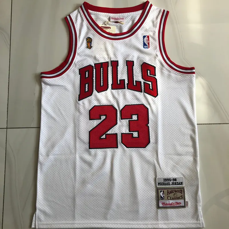 Camiseta Michael Jordan #23 Chicago Bulls 1995/96 Blanco Mitchellness Camiseta Michael Jordan #23 Chicago Bulls 1995/96 Blanco Mitchellness