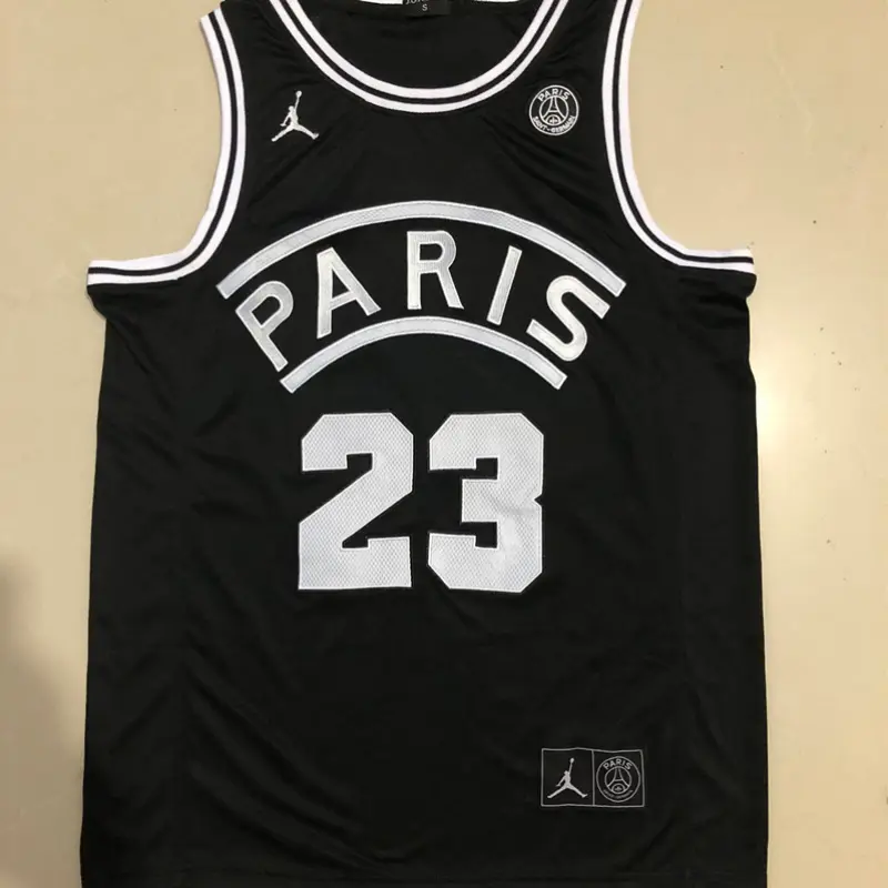 Camiseta Michael Jordan #23 Chicago Bulls Negro Paris