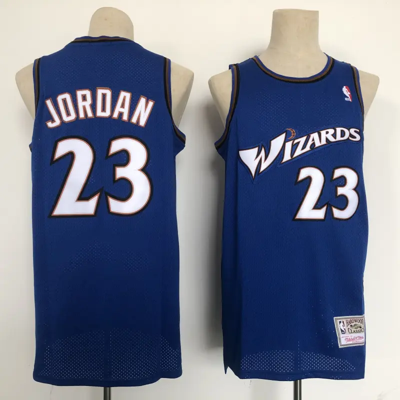 Camiseta Michael Jordan #23 Washington Wizards 2023 Retro Azul  Camiseta Michael Jordan #23 Washington Wizards 2023 Retro Azul