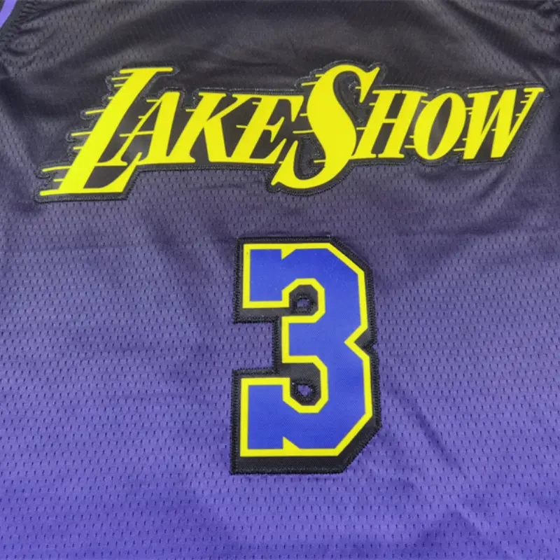 Camiseta Anthony Davis #3 Los Angeles Lakers 2025 Morado City Edition