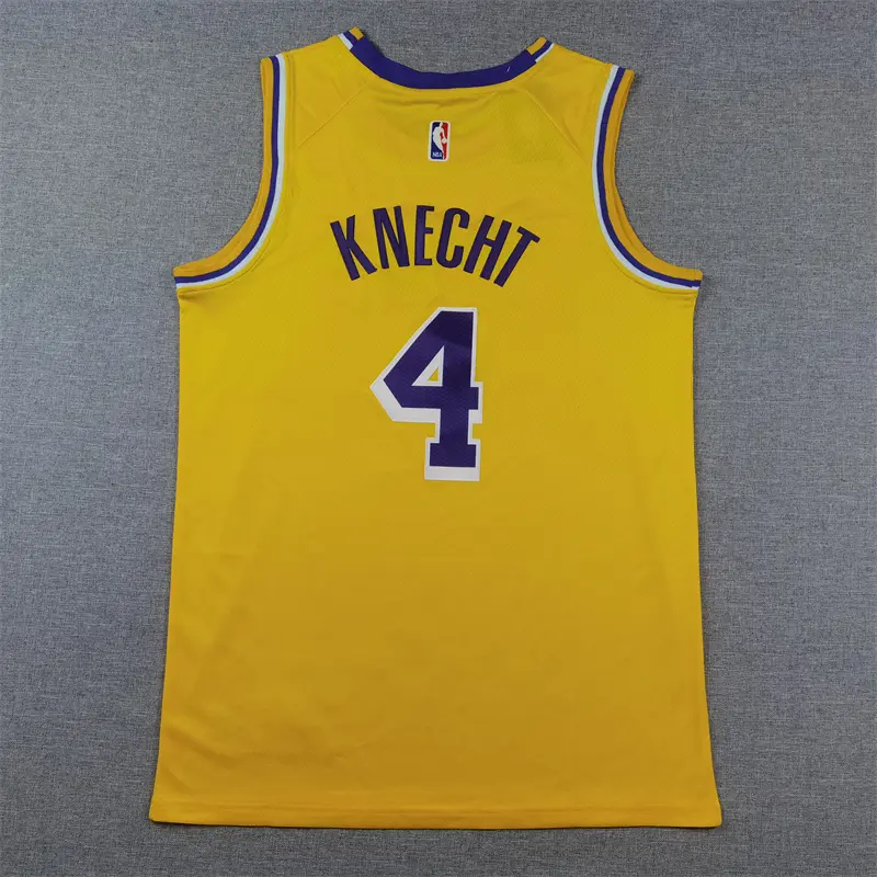 Camiseta Dalton Knecht #4 Los Angeles Lakers Amarillo