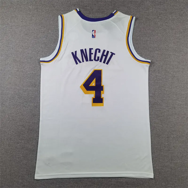 Camiseta Dalton Knecht #4 Los Angeles Lakers Blanco