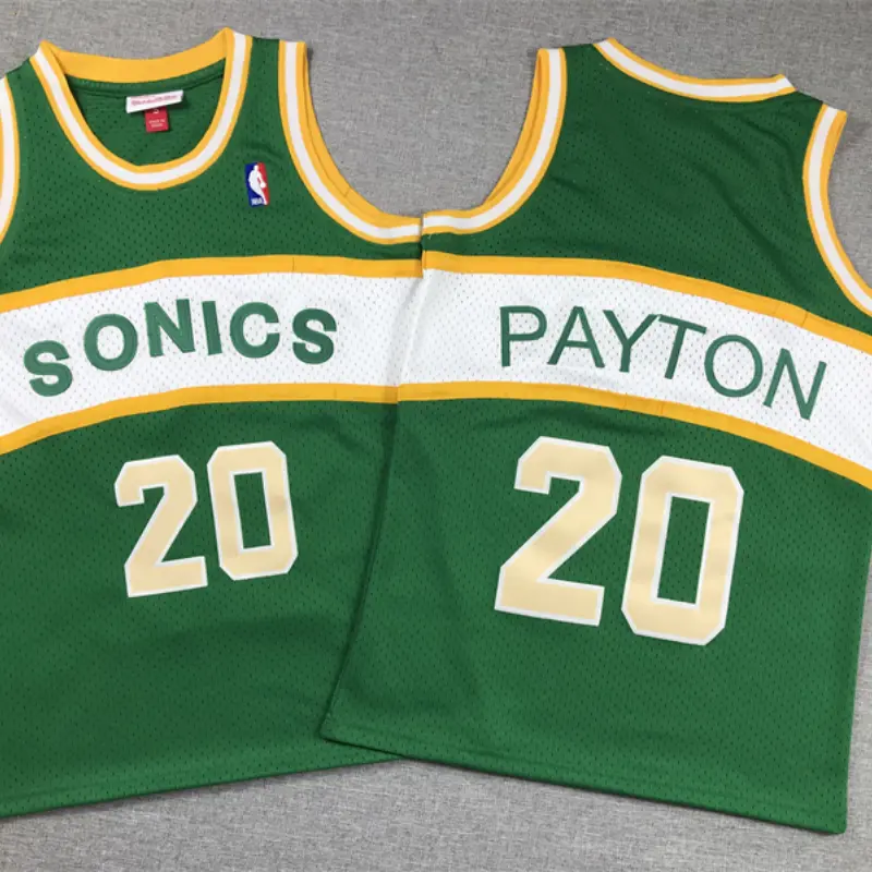 Camiseta Gary Payton #20 Seattle Super Sonics Verde Classic Edition Niño