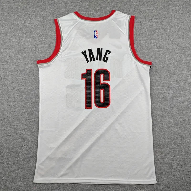 Camiseta Hansen Yang #16 Portland Trail Blazers Blanco