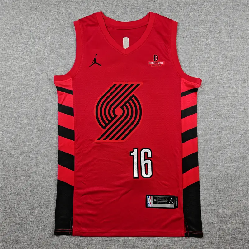 Camiseta Hansen Yang #16 Portland Trail Blazers Rojo Statement Edition