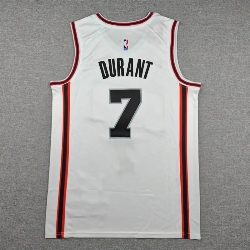 Camiseta Kevin Durant #7 Houston Rockets 2025 Blanco City Edition Camiseta Kevin Durant #7 Houston Rockets 2025 Blanco City Edition