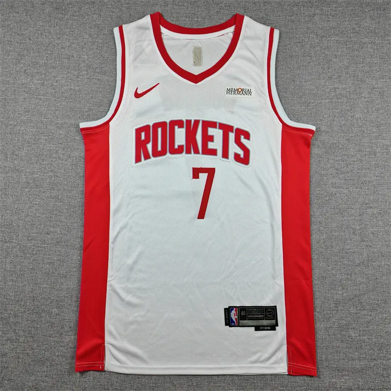Camiseta Kevin Durant #7 Houston Rockets Blanco Camiseta Kevin Durant #7 Houston Rockets Blanco