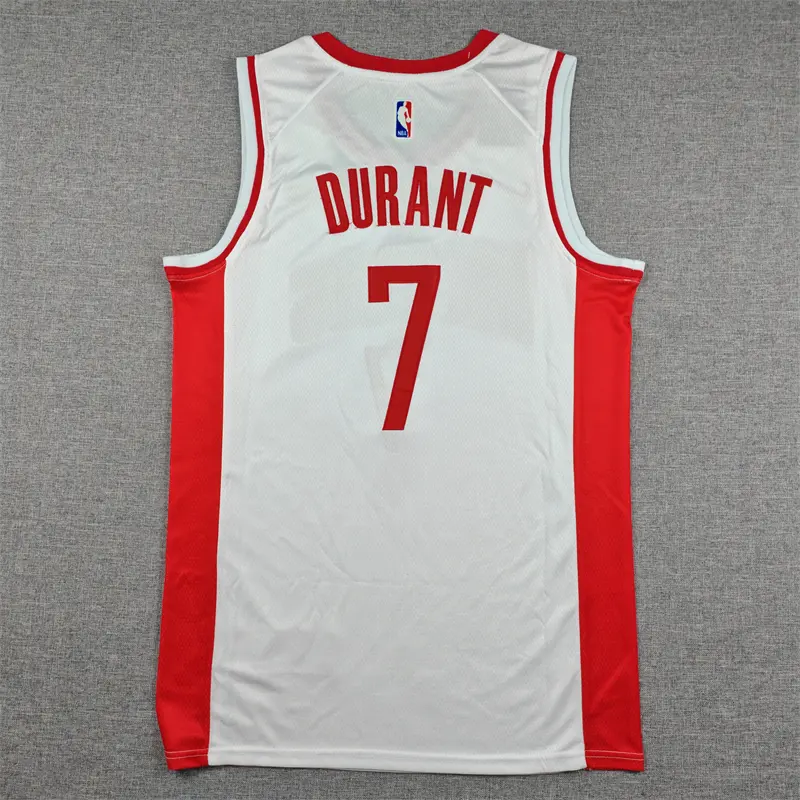 Camiseta Kevin Durant #7 Houston Rockets Blanco Camiseta Kevin Durant #7 Houston Rockets Blanco