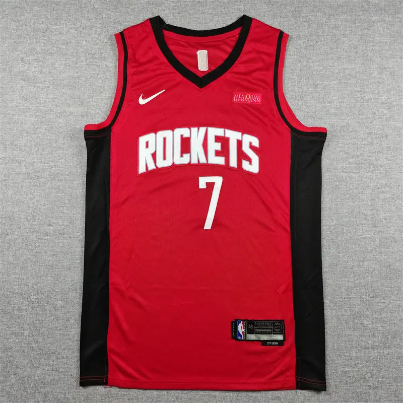 Camiseta Kevin Durant #7 Houston Rockets Rojo Camiseta Kevin Durant #7 Houston Rockets Rojo