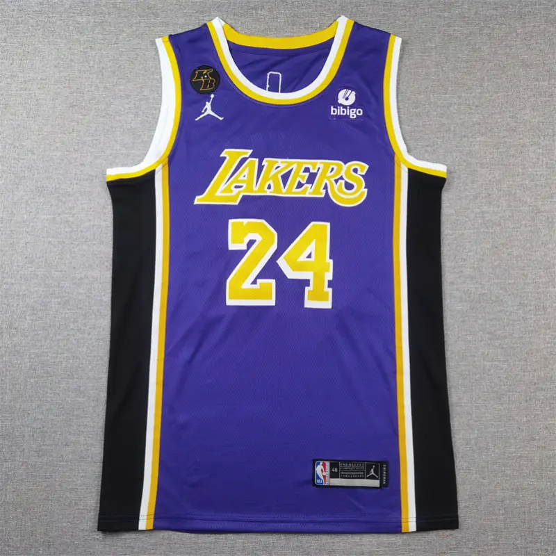 Camiseta Kobe Bryant #24 Los Angeles Lakers Morado Edición Conmemorativa
