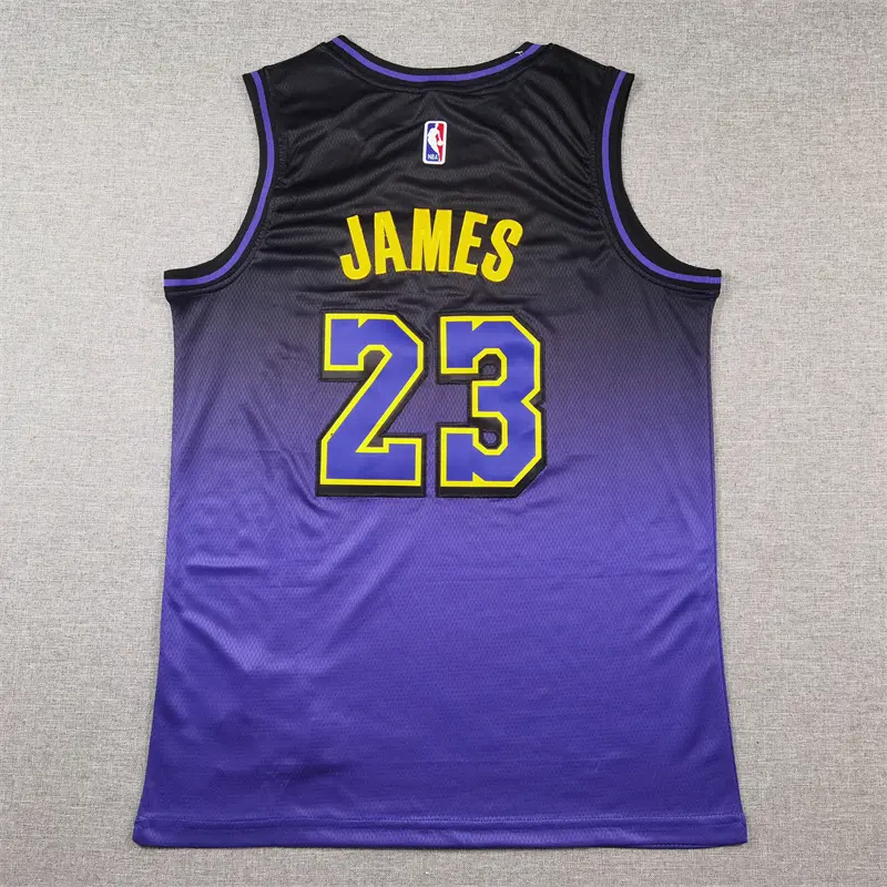 Camiseta Lebron James #23 Los Angeles Lakers 2025 Morado City Edition Camiseta Lebron James #23 Los Angeles Lakers 2025 Morado City Edition