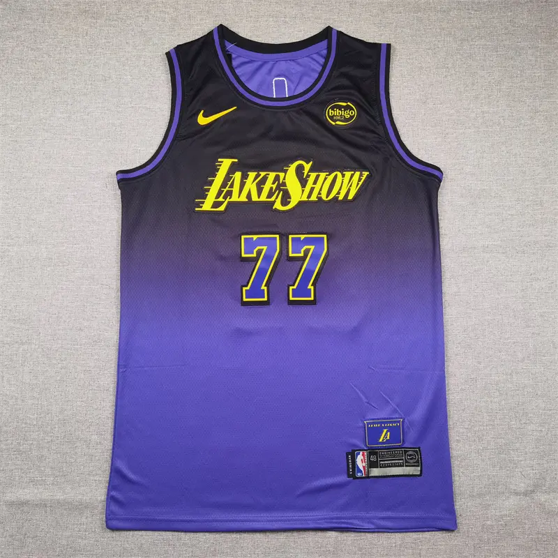 Camiseta Luka Doncic #77 Los Angeles Lakers Morado City Edition