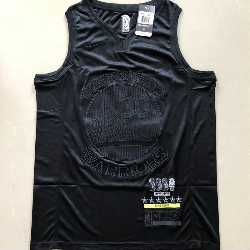 Camiseta Stephen Curry #30 Golden State Warriors Negro MVP Edition Camiseta Stephen Curry #30 Golden State Warriors Negro MVP Edition