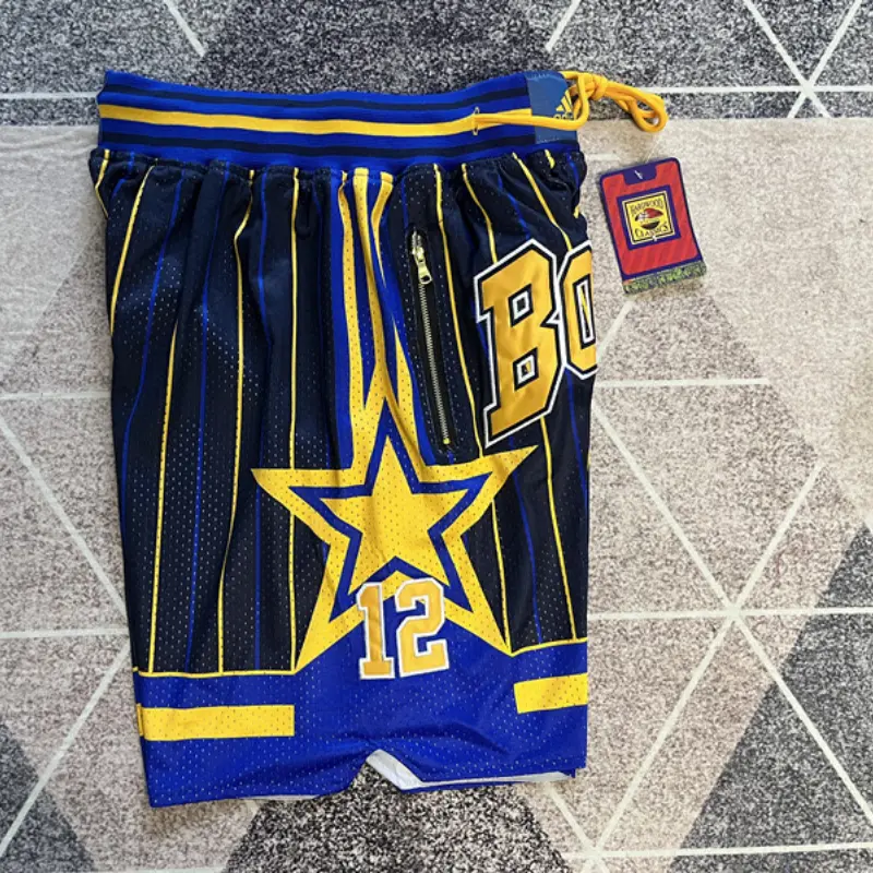 Pantalón Corto Bocajrs #12 Indiana Pacers Azul Con Rayas