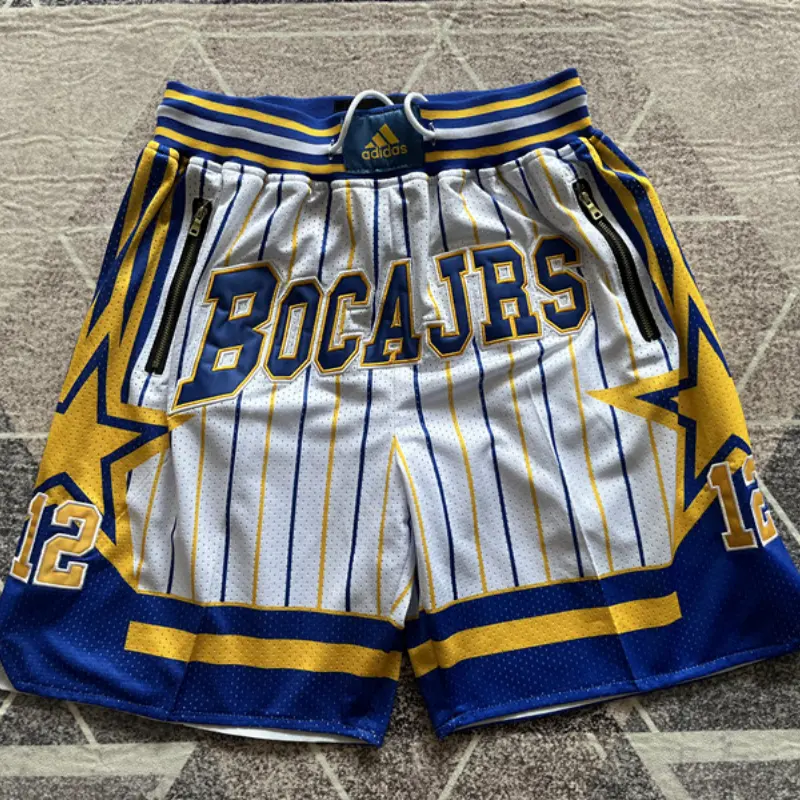 Pantalón Corto Bocajrs #12 Indiana Pacers Blanco Con Rayas